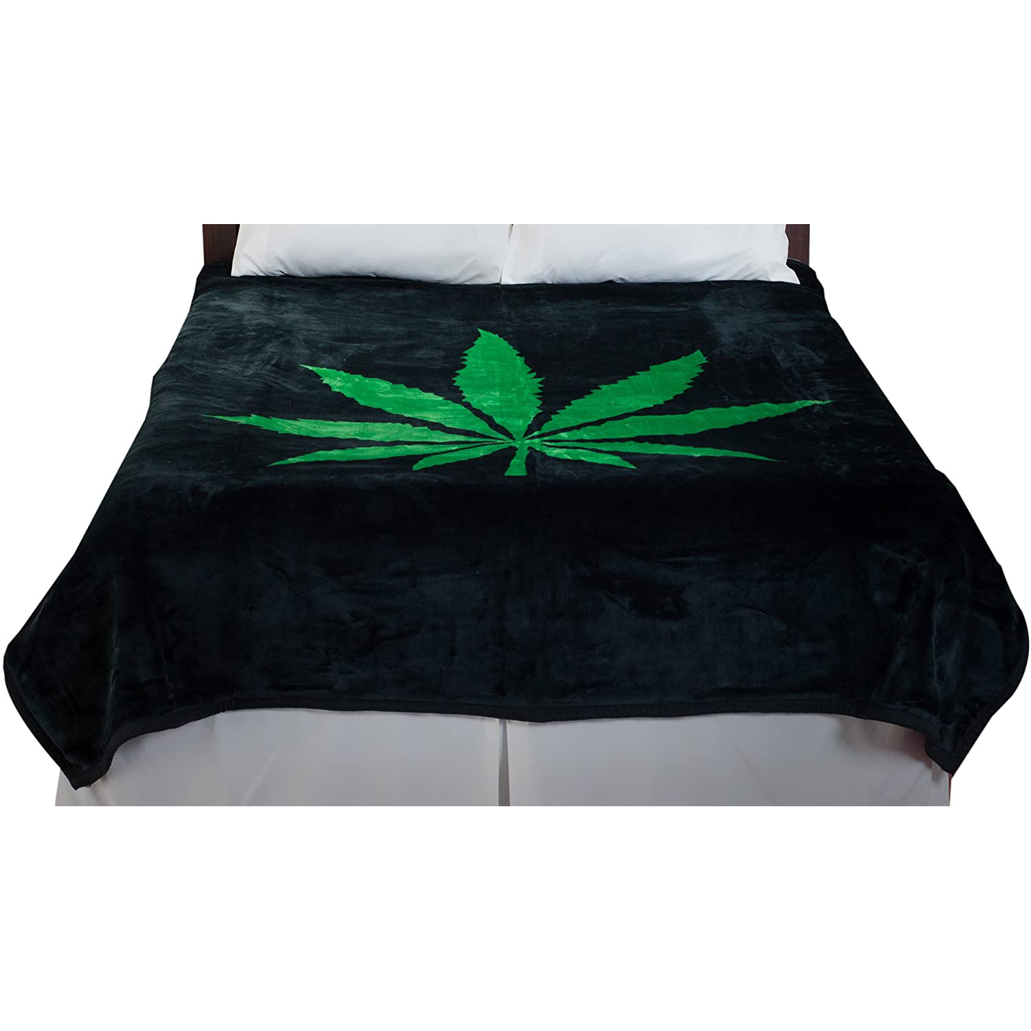 vinlin Marijuana en Peluche en Velours Couvre-lit Couverture Chaude léger couvertures pour Le Salon dextérieur de Voyage 50 x 152,4 cm 