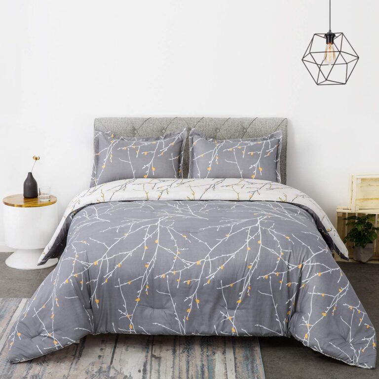 Parure De Lit Microfibre 220x240 Cm + 2 Taies 50x70 Cm - Douce, Respirante, Infroissable - Couleur Gris