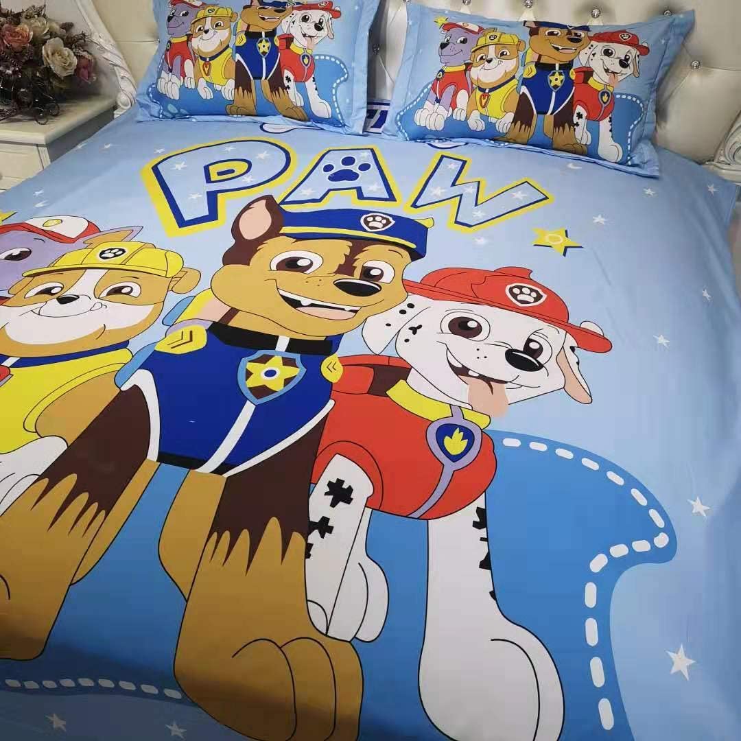 Parure De Lit Pat' Patrouille Officielle - Housse De Couette 140x200 Cm + 1 Taie D'oreiller 63x63 Cm - Microfibre Douce