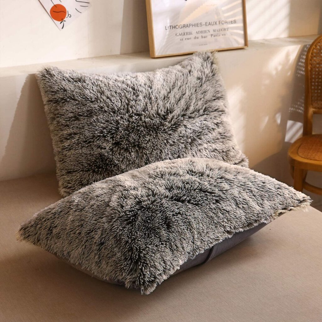 Housses de coussin bordeaux : lot de 2 taies d'oreiller décoratives